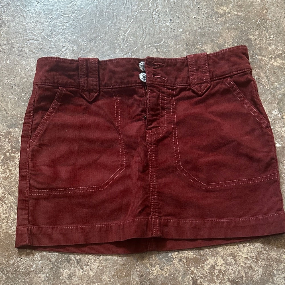 American Eagle Low Rise Corduroy Mini Skirt